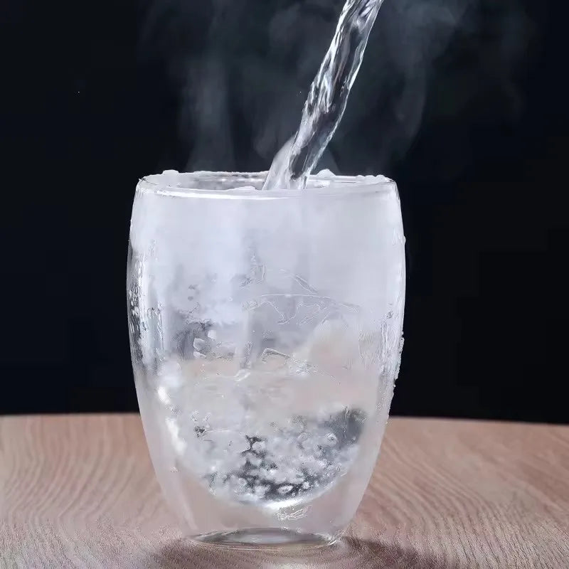 Mug en verre à double paroi isolant