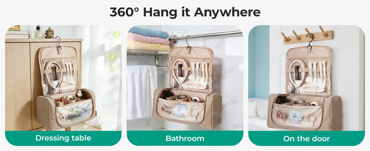 Travel Hair Tool Organizer with Hanging Hook