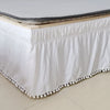 Elastic Wrap-Around Bed Skirt in Solid Polyester