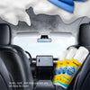 A car interior showing seats, roof, and door panels being cleaned with a foam cleaner.