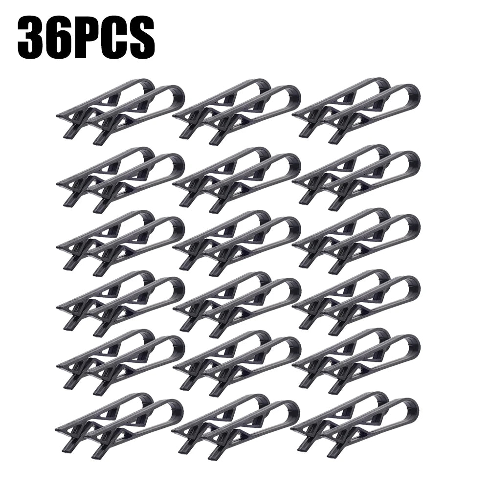 36 pieces of metal garbage bag holder clips for trash cans and snack bags
