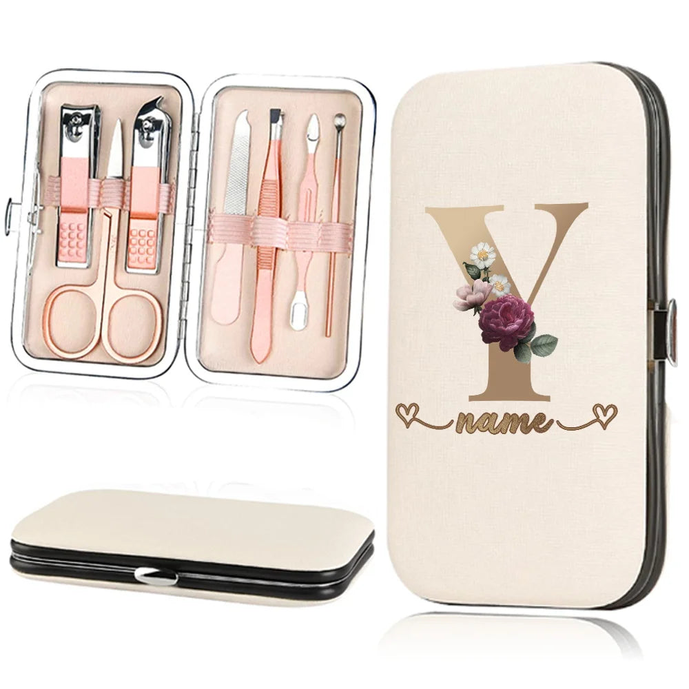 Portable Stainless Steel Manicure & Pedicure Set with Organizer Case