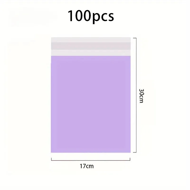 Purple Poly Mailer Envelopes with Self-Seal Adhesive (Set of 100)