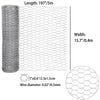 Roll of galvanized hexagonal wire mesh with dimensions 197 inches long and 15.7 inches wide