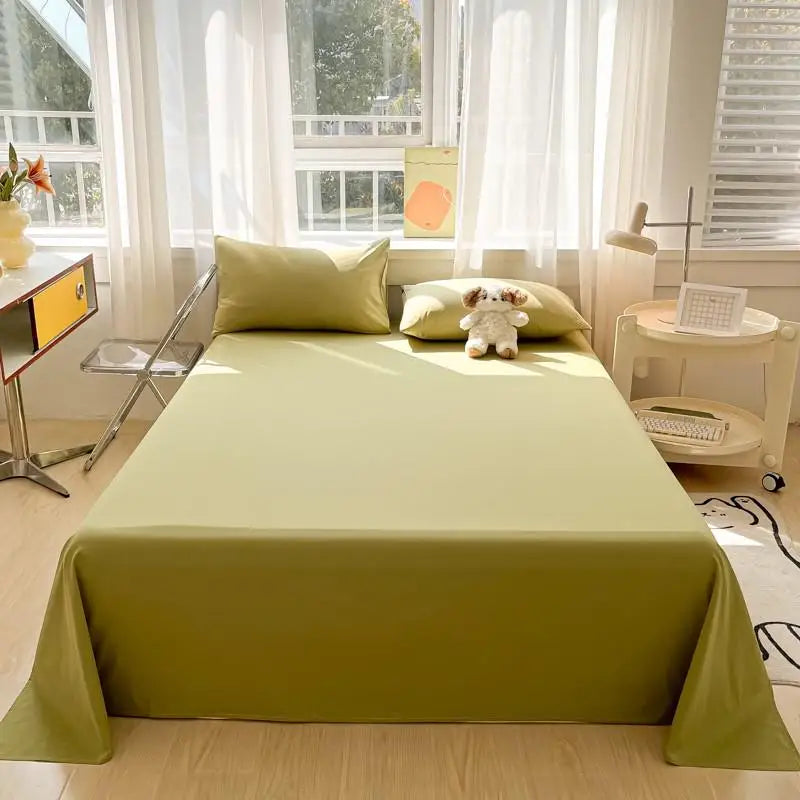 Organic Cotton Percale Bed Sheet Set with Pillowcases