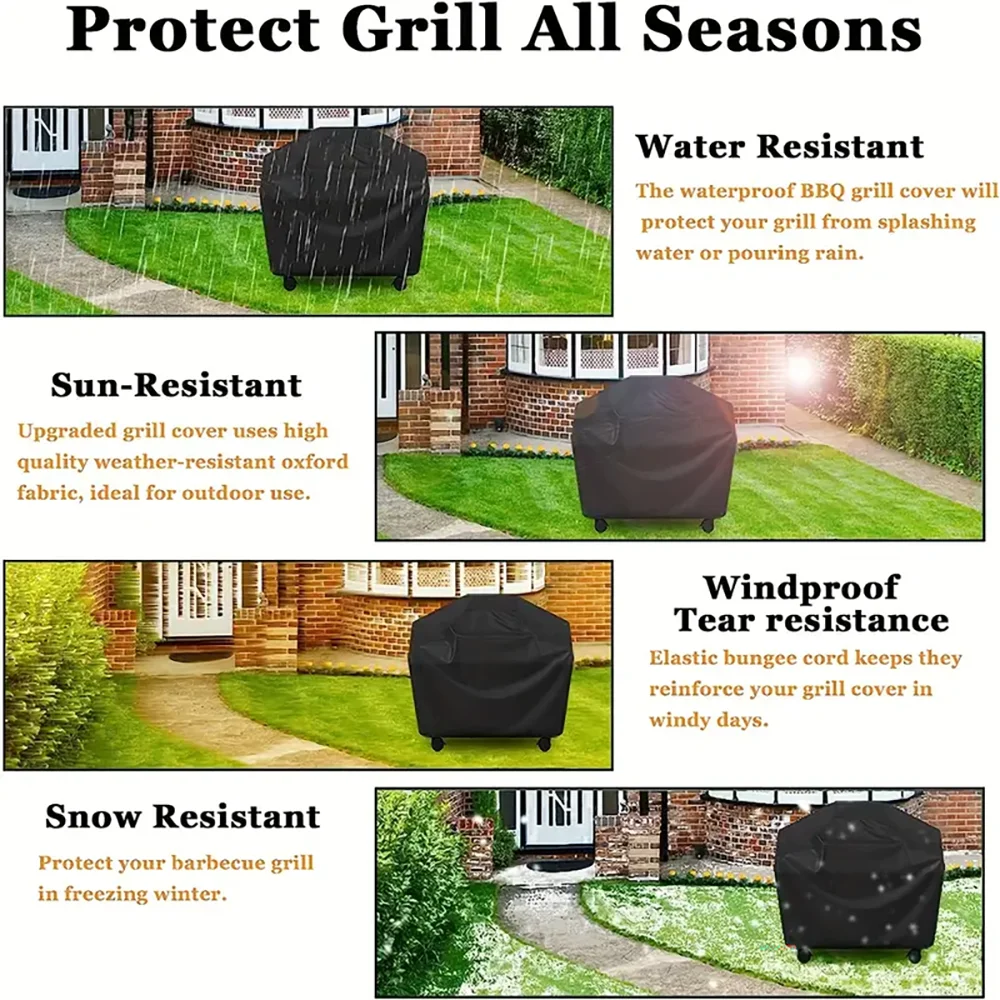 Heavy-Duty Waterproof BBQ Grill Cover for Outdoor Use