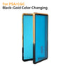 A black-gold color changing protective display case for trading cards.