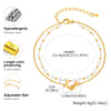 Double-Layer Bead Anklet in Stainless Steel