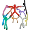 Set magnetische humanoide Spielzeuge für Kinder in leuchtenden Farben wie rosa, rot, grün und lila.
