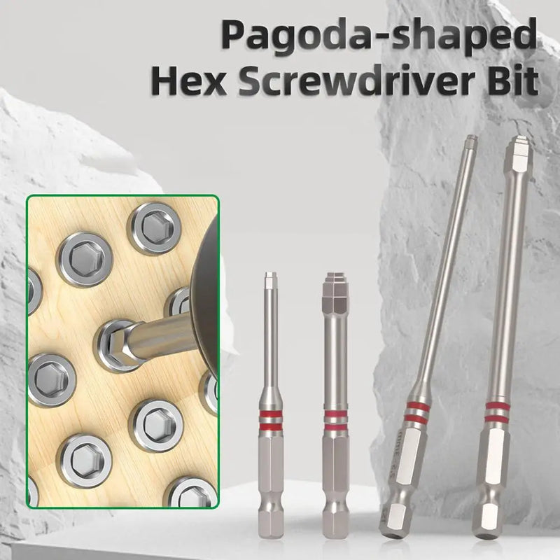 Multi-Size Pagoda Hex Screwdriver Bit Set