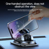 A hand is operating an anti-slip dashboard phone mount with a smartphone, demonstrating its one-handed operation.