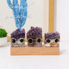 Natural Amethyst Crystal Hedgehog Desk Ornament