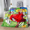 Cartoon Anime Flannel Throw Blanket in Candy Girl Design