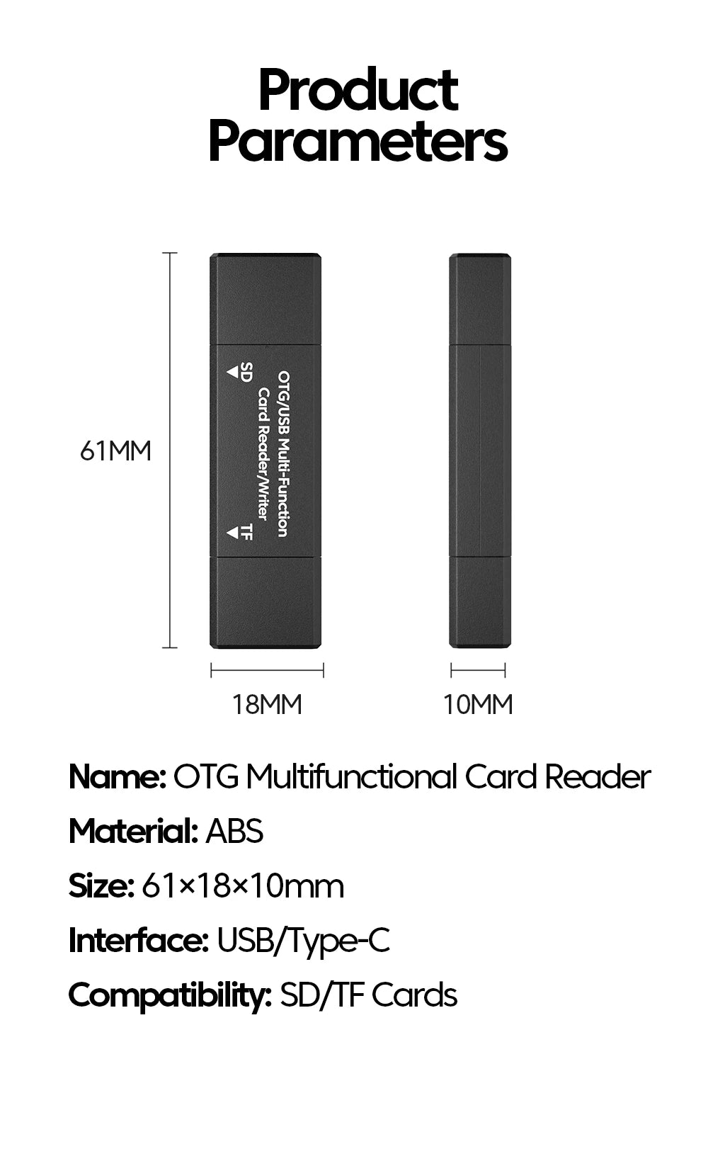 2-in-1 USB-C & USB-A Memory Card Reader