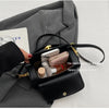 Classic Retro Crossbody Shoulder Bag with Textured Flap