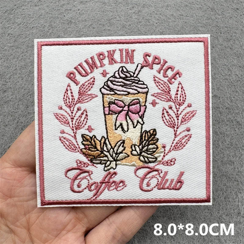 Pink Embroidered Iron-On Letter Patches for Clothing & Accessories