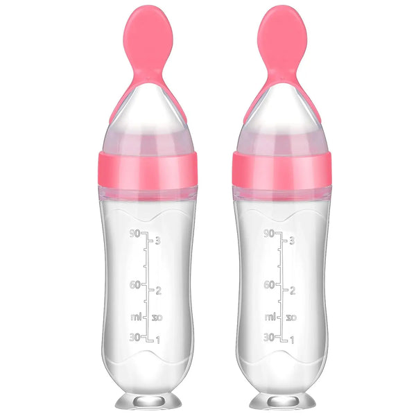 Silicone Baby Food Feeder Spoon with Suction Cup