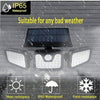 3-Head Solar Security Flood Light with 270° Motion Sensor