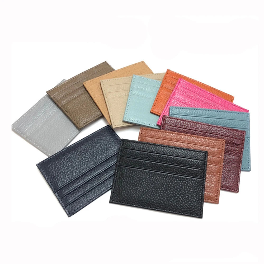 Genuine Leather Credit Card Holder – Slim ID & Card Case