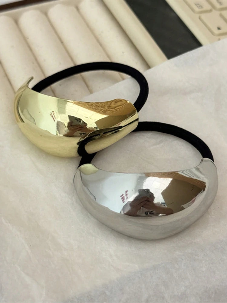 Geometric Metal Ponytail Scrunchie