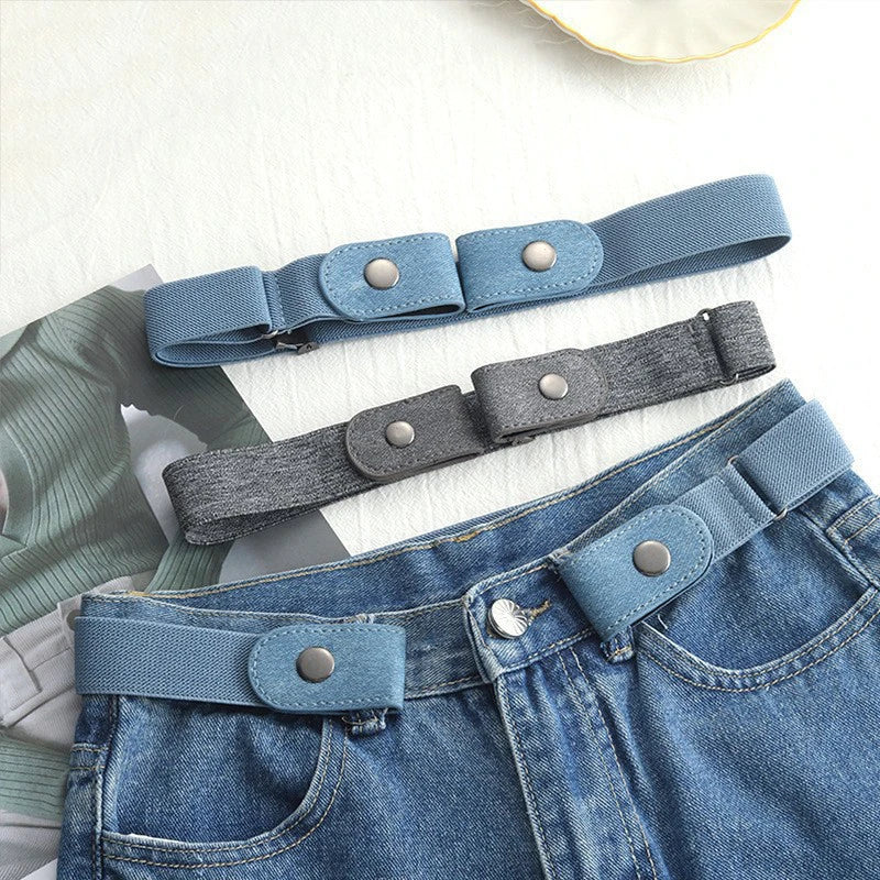 Invisible Elastic Belt for Women – Adjustable No-Buckle Waistband