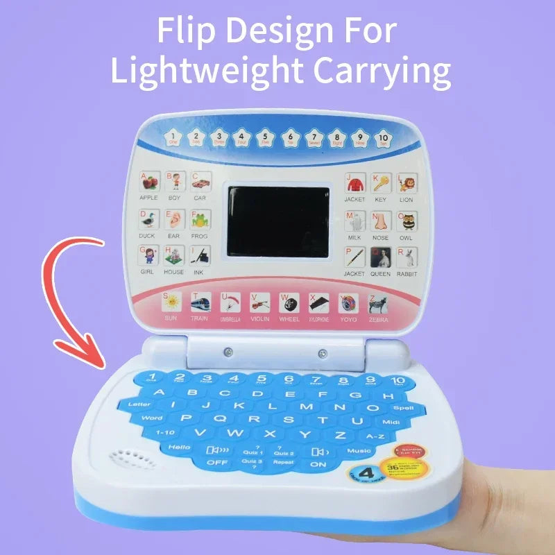 Interactive Learning Laptop Toy for Kids Ages 3+