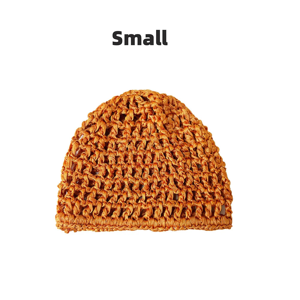 Hand-Crocheted Mesh Hair Net Cap for Women