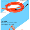 Orange flexible LED light strip wire coiled and laid out for crafting or installation