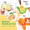 Soft Fruit & Vegetable Sensory Toy Set with Crinkle and Rattle