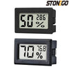 A black digital thermometer and hygrometer displaying 50 degrees and 286 percent humidity.