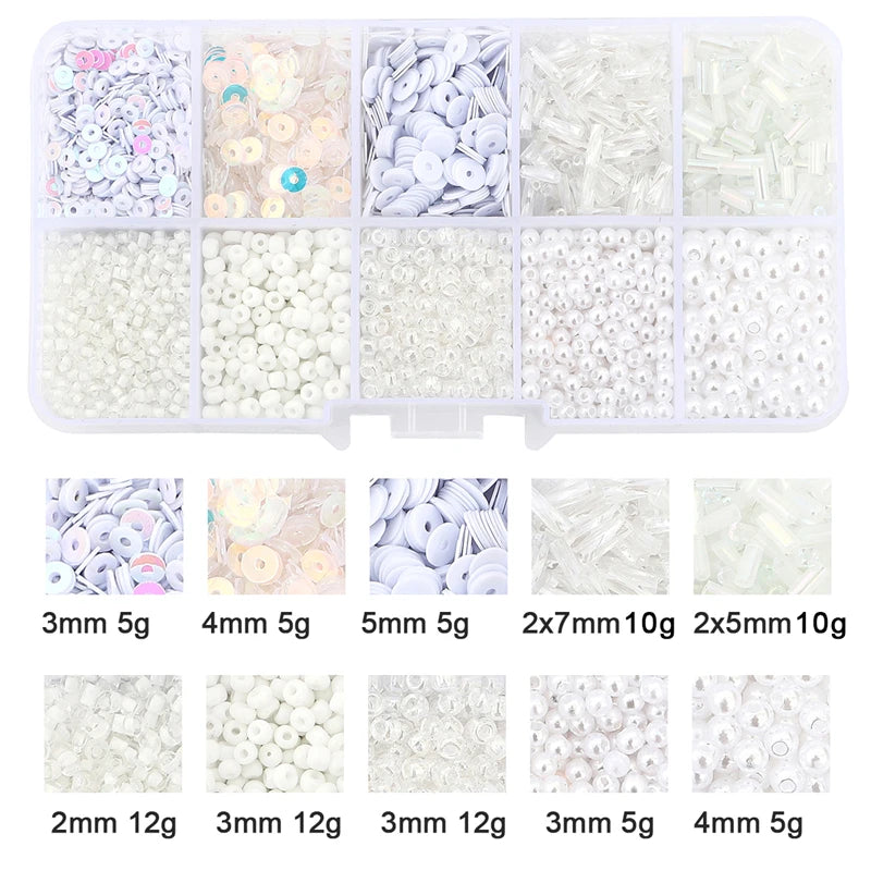 Kit Complet de Création de Bijoux DIY avec Perles en Verre