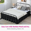 Ruffled Bed Skirt with Split Corners and Elastic Wrap
