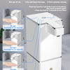 A white touchless infrared smart soap dispenser showing four gears for adjusting foam output and liquid discharge times.