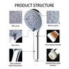High-Pressure Handheld Shower Head with 5 Spray Modes