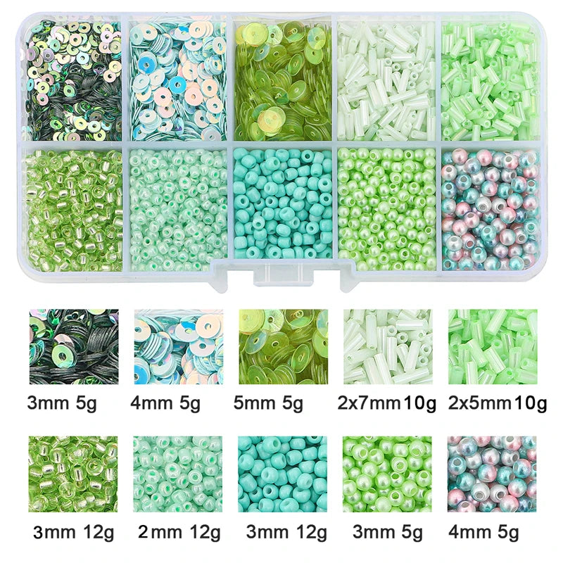 Kit Complet de Création de Bijoux DIY avec Perles en Verre