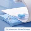 A close-up of an A4 mini paper trimmer with a precision cutter opening to show its functionality.