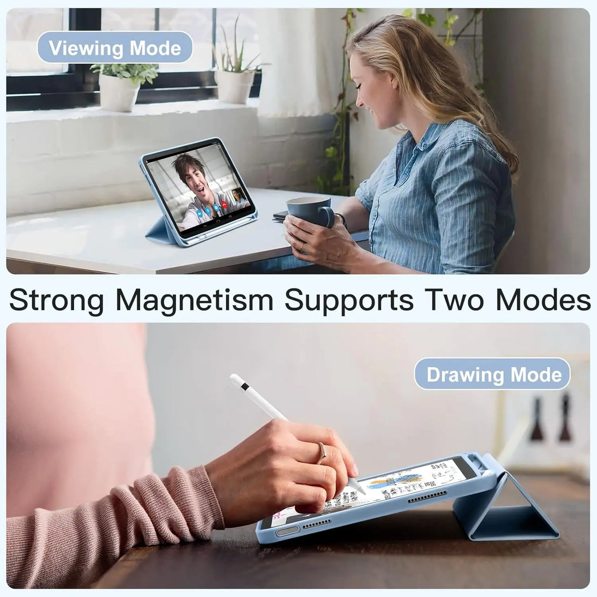 Slim Protective Case for iPad 11th Generation with Pencil Holder