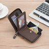 Men's Vintage PU Leather Wallet with Woven Tape Accent