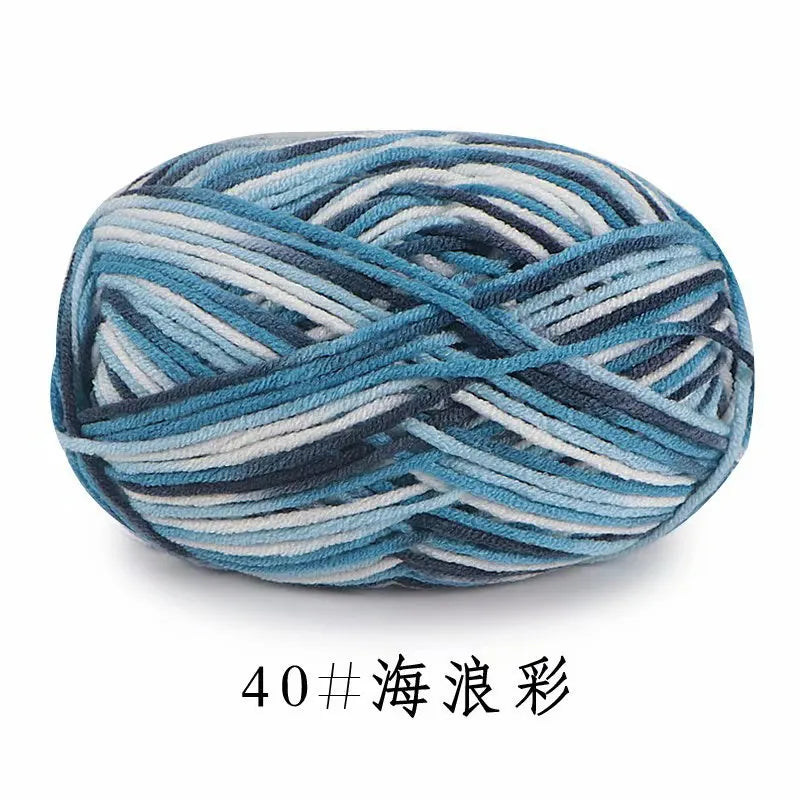 Section-Dyed Milk Cotton Yarn for Knitting and Crochet