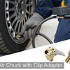 Brass Locking Nozzle Tire Air Chuck Clip Adapter