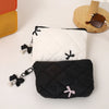 Quilted Bow Makeup Bag