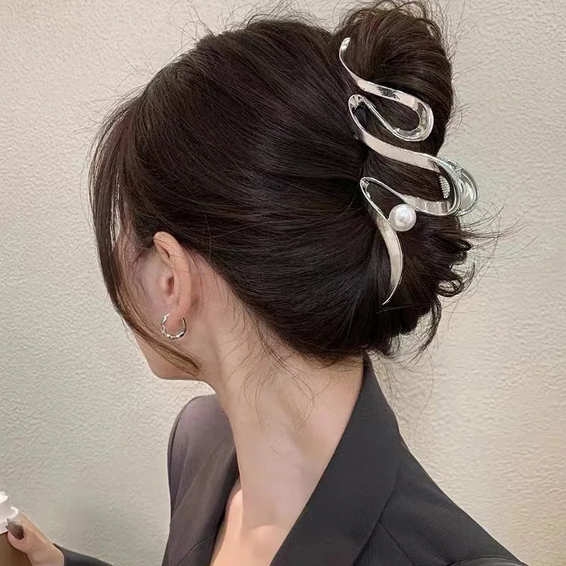 Gold S-Shaped Metal Hair Claw