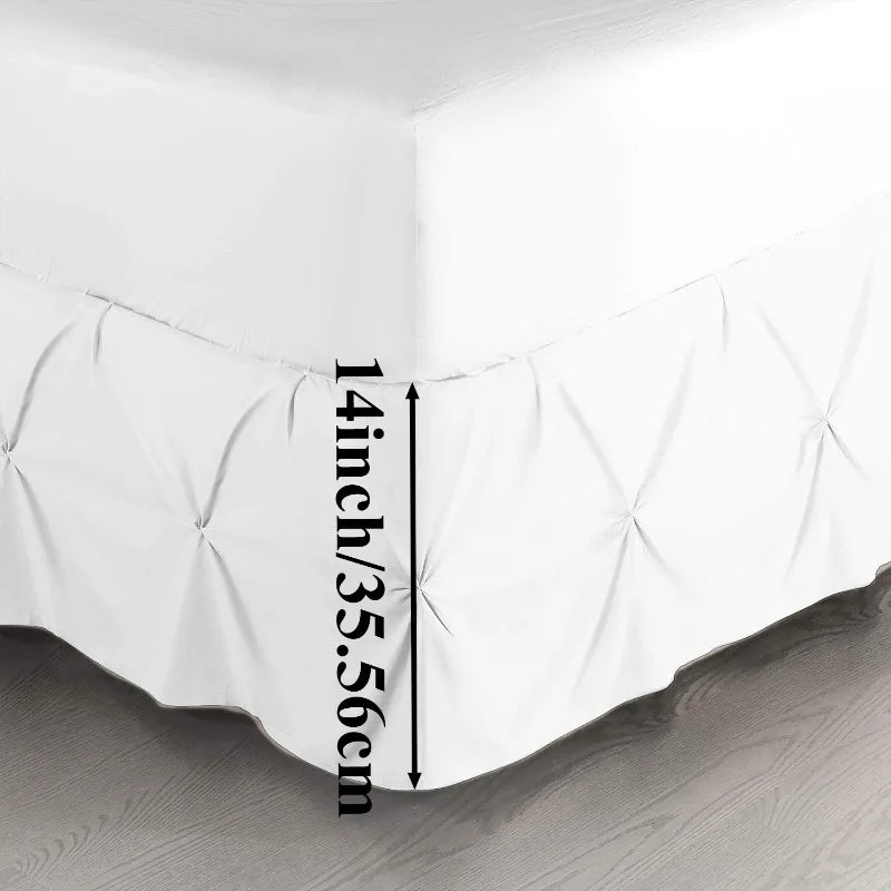 Elastic Wrap-Around Bed Skirt with 14-Inch Drop