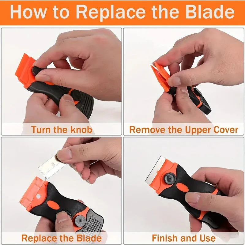 Multi-Purpose Razor Blade Scraper for Glass, Vinyl & Adhesive Removal