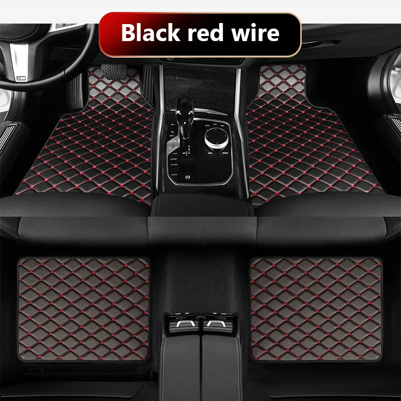 Universal All-Weather 4-Piece PU Leather Car Floor Mats