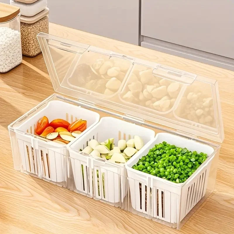 Square Food Storage Containers with Clear Compartments