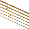Gold Stainless Steel Rope Chain Necklace
