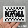 Black & White Racing Flag Embroidered Patches (Iron-On / Sew-On)