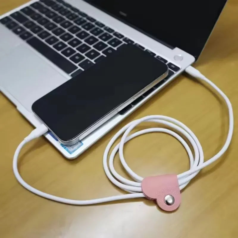 Durable Leather Cable Protectors for Charging Cords