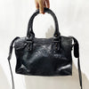 Vintage PU Leather Tote Bag with Crossbody Strap